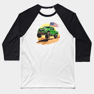 F150 car truck offroad jump on desert green Baseball T-Shirt